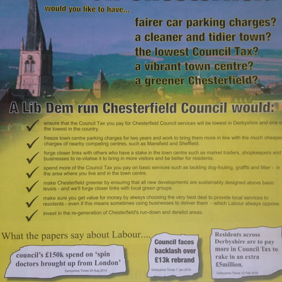 Image courtesy of Chesterfield Lib Dems Leaflet